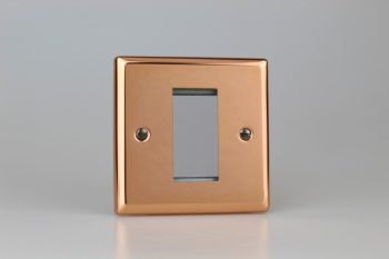 Varilight Urban Polished Copper DataGrid Plate (1 Grid Space)