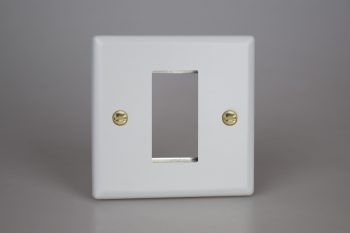Varilight Vogue Matt White DataGrid Plate (1 Grid Space)