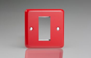 Varilight Lily Pillar Box Red DataGrid 1 Gang Faceplate (Single Plate)