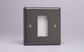 Varilight Vogue Slate Grey DataGrid Plate (1 Grid Space)
