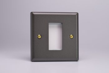 Varilight Vogue Slate Grey DataGrid Plate (1 Grid Space)