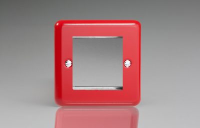 Varilight Lily Pillar Box Red DataGrid 2 Gang Faceplate (Single Plate)
