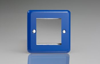 Varilight Lily Pastel Reflex Blue DataGrid 2 Gang Faceplate (Single Plate)