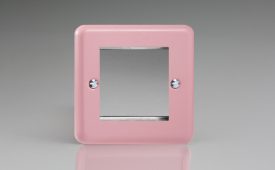 Varilight Lily Pastel Rose Pink DataGrid 2 Gang Faceplate (Single Plate)