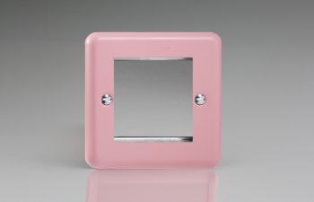 Varilight Lily Pastel Rose Pink DataGrid 2 Gang Faceplate (Single Plate)