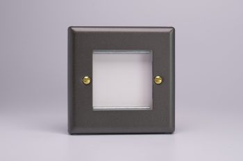 Varilight Vogue Slate Grey DataGrid Plate (2 Grid Spaces)