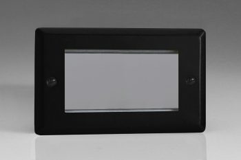 Varilight Urban Matt Black DataGrid Plate Twin Plate (4 Grid Space)