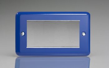 Varilight Lily Pastel Reflex Blue DataGrid 4 Gang Faceplate (Twin Plate)