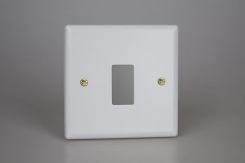 Varilight Vogue Matt White 1-Gang PowerGrid Plate including Yoke (Single Plate)