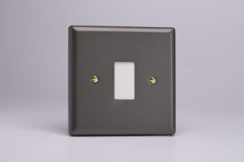 Varilight Vogue Slate Grey 1-Gang PowerGrid Plate including Yoke (Single Plate)