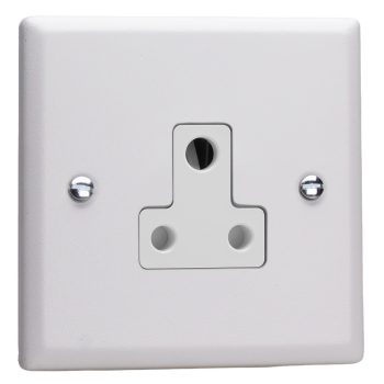 Varilight Urban Chalk White 1-Gang 5A Round Pin Socket