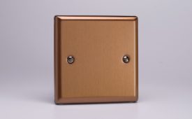 Varilight Urban Brushed Bronze Single Blank Plate