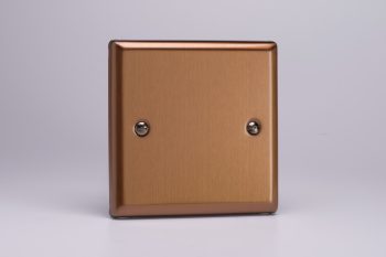 Varilight Urban Brushed Bronze Single Blank Plate
