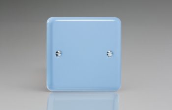 Varilight Lily Duck Egg Blue Single Blank Plate