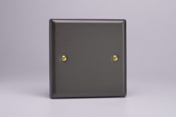 Varilight Vogue Slate Grey Single Blank Plate