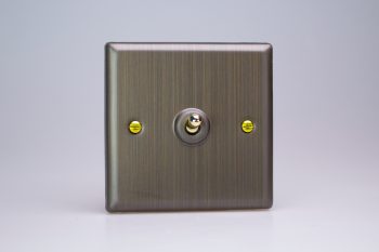 Varilight Urban Antique Brass 1-Gang 10A 1- or 2-Way Toggle Switch