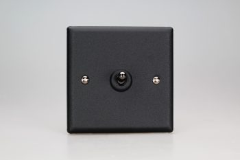 Varilight Urban Matt Black 1-Gang 10A 1- or 2-Way Toggle Switch