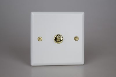 Varilight Vogue Matt White 1-Gang 10A 1- or 2-Way Toggle Switch