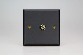 Varilight Vogue Matt Black 1-Gang 10A Intermediate Toggle Switch