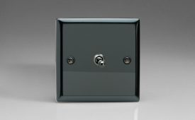 Varilight Classic Iridium Black 1-Gang 10A Intermediate Toggle Switch