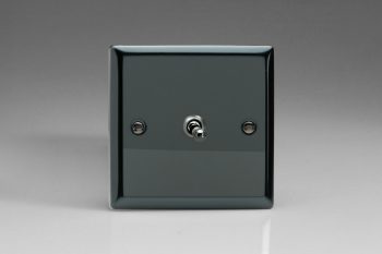 Varilight Classic Iridium Black 1-Gang 10A Intermediate Toggle Switch