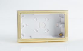 Double Surface Decorative Pattress Box Brass Effect