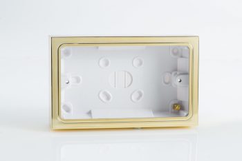Double Surface Decorative Pattress Box Brass Effect