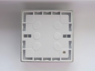 Single Surface Decorative Pattress Box Chrome Effect - Image 2