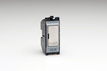 Varilight Brushed Steel 13A Fuse Holder Module
