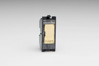 Varilight Polished Brass 13A Fuse Holder Module