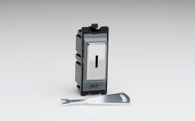 Varilight Polished Chrome 20A 1-Way Double Pole Key Switch
