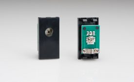 Varilight Black Co-axial TV Socket, Female (1 DataGrid Space)
