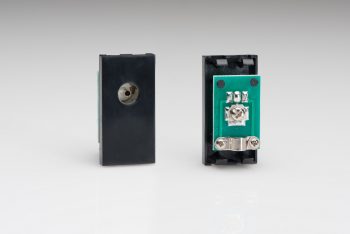 Varilight Black Co-axial TV Socket, Female (1 DataGrid Space)