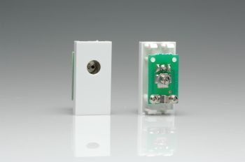 Varilight White Co-axial TV Socket, Female (1 DataGrid Space) Module