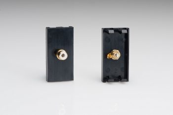 Varilight Black Single Phono (RCA) Socket, Female (1 DataGrid Space)