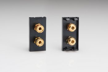 Varilight Black Speaker Module (2 gold plated banana or cable binding posts) (1 DataGrid Space)