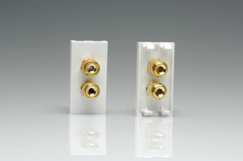Varilight White Speaker Module (2 gold plated banana or cable binding posts) (1 DataGrid Space)