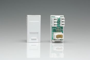 Varilight White Telephone Slave (Extension) Socket (1 DataGrid Space) Module