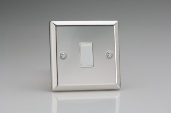 Varilight Classic Mirror Chrome 1 Gang 20 Amp Double Pole Rocker Switch