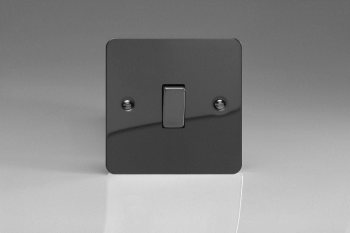Varilight Ultraflat Iridium Black 1-Gang 10A Intermediate Rocker Switch