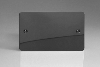 Varilight Ultraflat Iridium Black Double Blank Plate