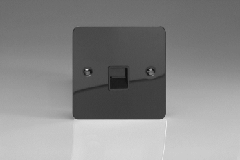 Varilight Ultraflat Iridium Black 1-Gang Telephone Master Socket - CLEARANCE