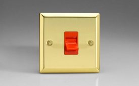 Varilight - 45A Cooker Switch (Single Size) Victorian Brass